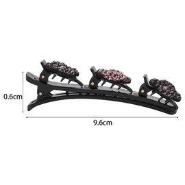 8 Pcs Rhinestone Duck Billed Clips Crystal Hair Clips Flowers Hair Pin Sparkling Hair Barrettes Styling Decorative Accessories for Women and Girls