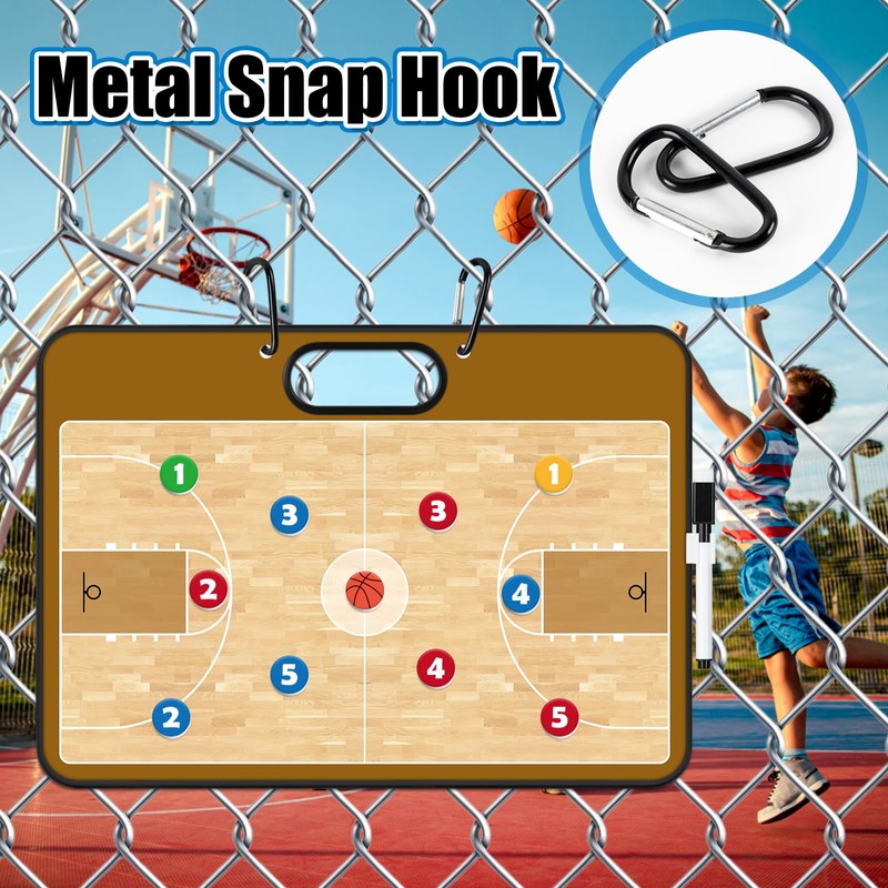 Torlam Magnetic Basketball Coaching Board Basketball Clipboard Dry Erase for