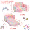Toddler Couch,Toddler Chair,Kids Sofa Chair 2-in-1 Baby Seat Furniture Fold