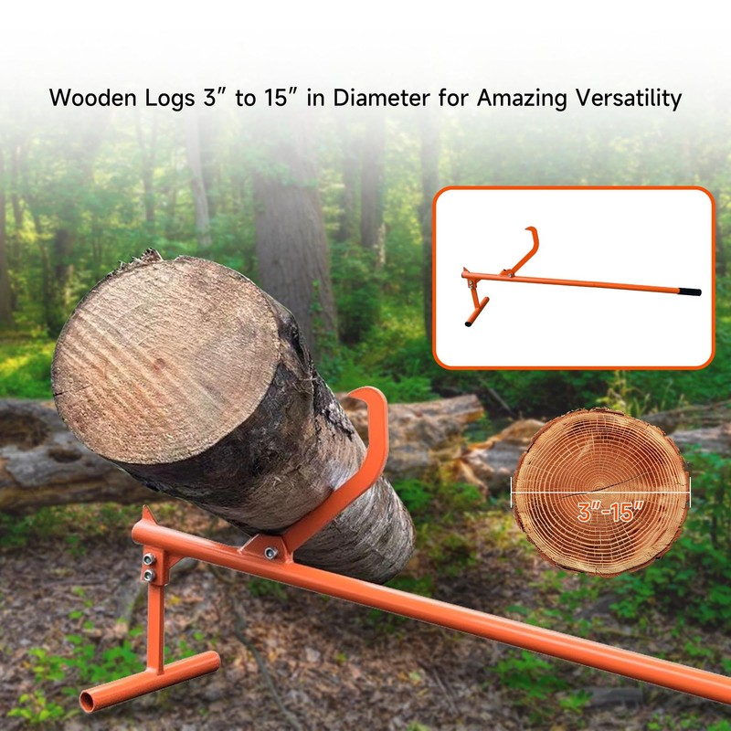 50.9" for Log Lifter, Adjustable Log Roller,Log Roller Tool,Heavy Duty