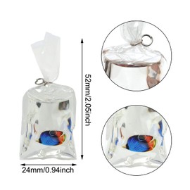 Honbay 10PCS Resin Goldfish Charms Pendant Funny Fish Water Bag Charms for Earring Necklace Bracelet Keychain Jewelry Making (5 Styles)