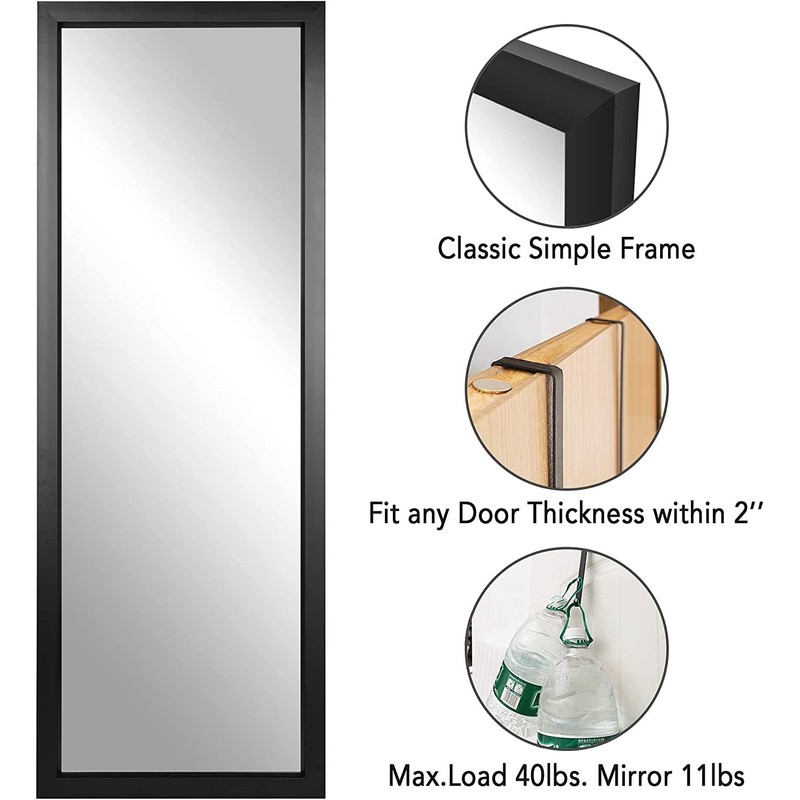 PexFix Door Mirror Full Length 51"x18" Over The Door Rectangle