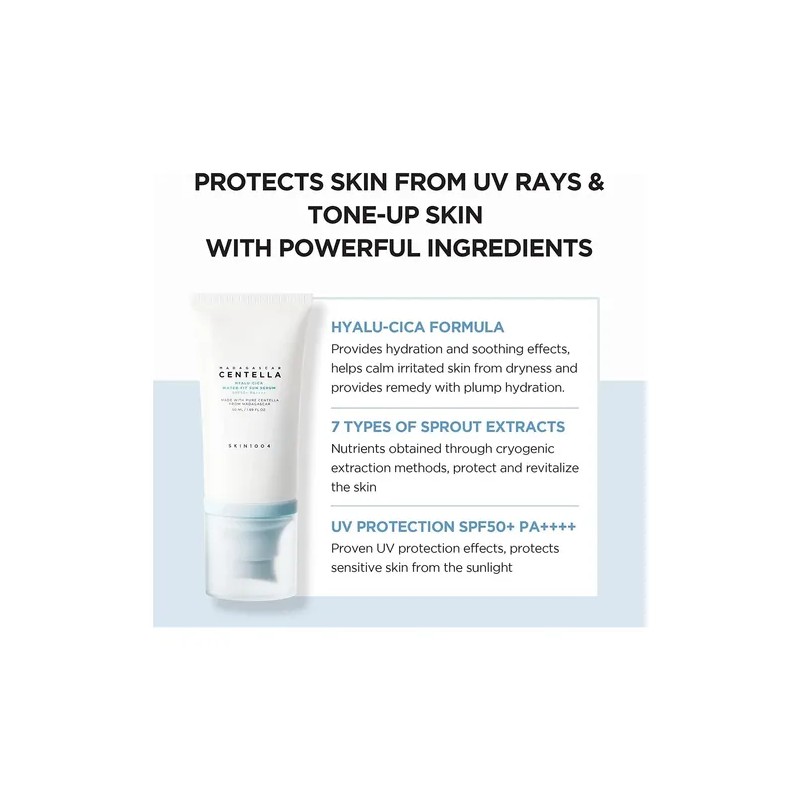 Centella Hyalu Cica Sun Serum Skin1004 50ml Hidratación