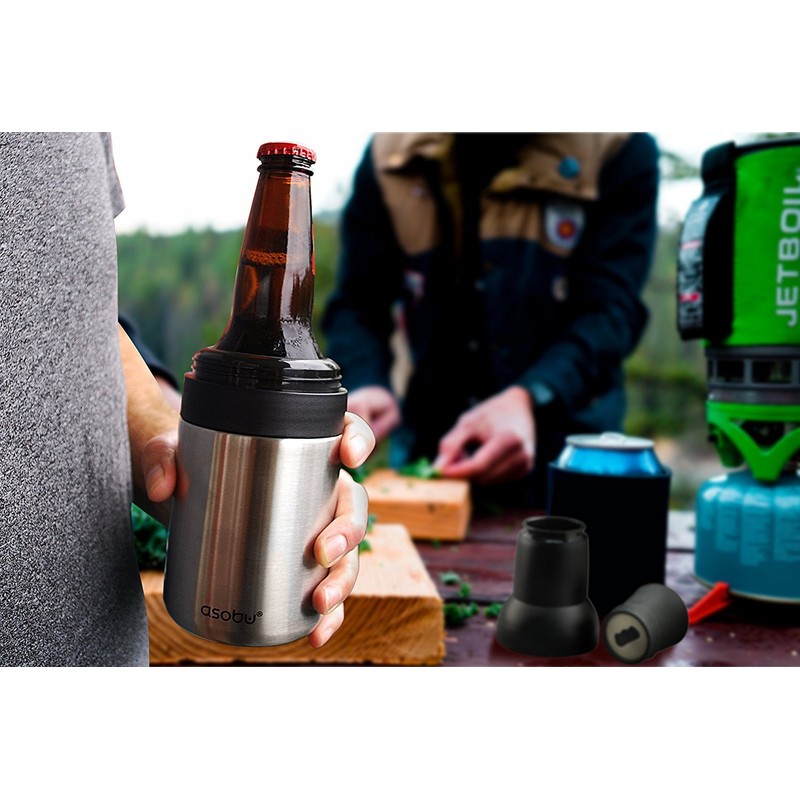 Asobu Frosty Beer Holder 2 Go Vacuum Insulated Double Walled