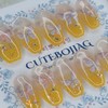 Spring Glow Butterfly Handmade Nail Tips - Oval M /
