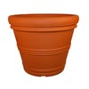 Tusco Products RR20TC Rolled Rim Garden Planter, Terra Cotta, 20In