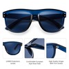 FEISEDY Square Sunglasses for Women Men Unisex Curved Style Shades