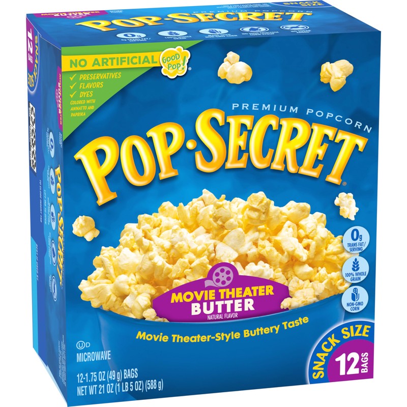 Pop Secret Microwave Popcorn, Movie Theater Butter Flavor, 1.75 Oz