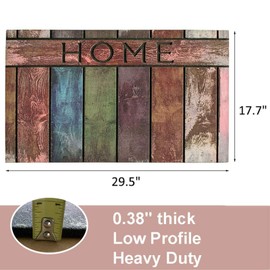 Welcome Home Mats for Front Door Entrance Non Slip Rubber Door Mat Heavy Duty Doormat Shoes Scraper Indoor Low-Profile Mats for Entry Garage Patio High Traffic Areas (2)