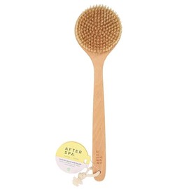 Dry Brushing Body Brush with Handle by Afterspa, Back Scrubber for Shower, Exfoliating Shower Brush, Shower Scrubber for Body, Vegan and Cruelty Free