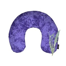 Mother Earth Pillows Large Triggerpoint Flax Pillow for Neck and Shoulder Relief (Purple Print - Breathe Herbal Blend)