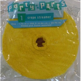 Creative Expressions Bright Yellow Crepe Paper Party Streamers 1.75 in. X 200ft.