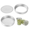 Merrday Pack of 4 Stainless Steel Sprouting Jar Lid Kit