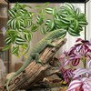 QhgPnt 2 Pack Reptile Plants for Terrarium, Artificial Leaves Habitat