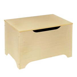 Wildkin Kids Toy Box for Boys and Girls, Features Safety Hinge and Solid Wood Top, Helps Keep Toys, Games, Books, and Art Supplies Organized in Your Child's Bedroom or Playroom (Natural)