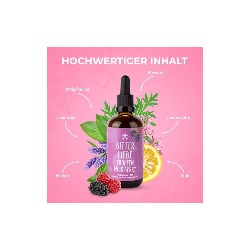BitterLiebe - Bitter Drops Mild Berry - Alcohol-free Bitter Drops
