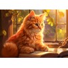 1000 Piece Puzzle for Adults Window Cat Puzzles for Adults