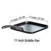 Cooks Standard Hard Anodized Nonstick Square Griddle Pan, 11 x