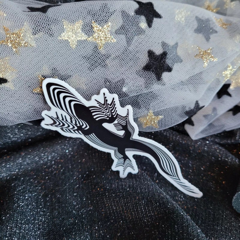 MoonlightJadeArt BLACK & White LIZARD Psychedelic Atomic Lizards Reptile Reptiles