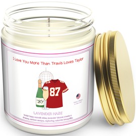 I Love You More Than Travis Loves Taylor Candle - Long Lasting Soy Wax Candle Gift Set for Taylor Fans - Luxury Scented Candles for Taylor Parties, Home, Birthday Candle - 5 Fragrances (8oz)