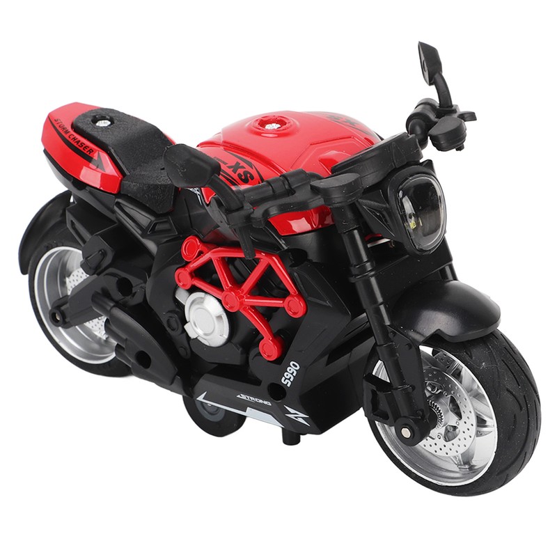 Alloy Motorcycle Model High Simulation Cool Sound Light Pull Back