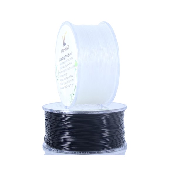 KONMAY 2 Rolls 0.8mm Round Stretchy Bracelet Strings with Organizing