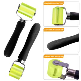 JNBGTU 2Pcs Automotive Sound Deadening Roller Rubber Seam Roller, for Car Audio Deadening Mats Heat Abatement Mats Roofing Materials Linoleum Flooring Carpeting Wallpaper Application Wheel Roller