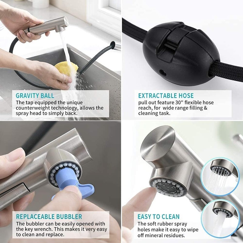 Tyenaza Kitchen Tap Replacement Parts Shower Head, Hand Shower for