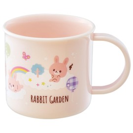 Skater KE4AAG Plastic Cup 6.8 fl oz (200 ml), For Kids, Antibacterial, Dishwasher Safe, Made in Japan, Rabbit Garden