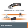 Worx Zipsnip Cordless Electric Scissors, Rechargeable Cardboard Box Cutter, 4V