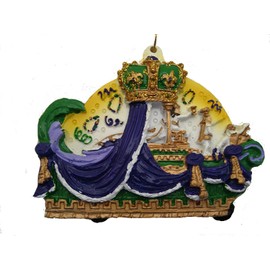 HOLIDAYS R US Mardi Gras King Float Christmas Holiday Ornament with Free Pouch