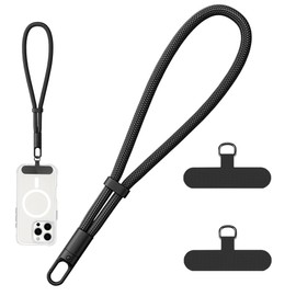 NeeKoDoLee Phone Wrist Strap,Adjustable Length Phone Wristlet Lanyard,Premium Nylon & Metal 360 Degree Rotation Anti-theft Wrist Straps for Keys,2 Pack Tether Pads Compatible with Most Moblie Phones