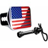 American Black Flag Metal Hitch Cover (Fit 2" Receiver, Color)