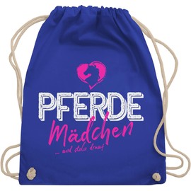 Shirtracer - Gym Bag Backpack - Horses - Bags - Horse Girl and Proud of It, 06 Blue (Royal Blue), Unit size