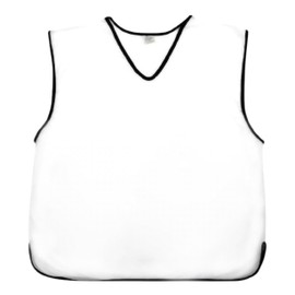 Sterling Sports 6 X Training Bibs Sports Mesh Football Bibs Adult (Pack of 6) - Quick Dry Sport Bibs For Rugby, Basketball, Cricket & Football (White, Junior (7 to 12 Years Old))