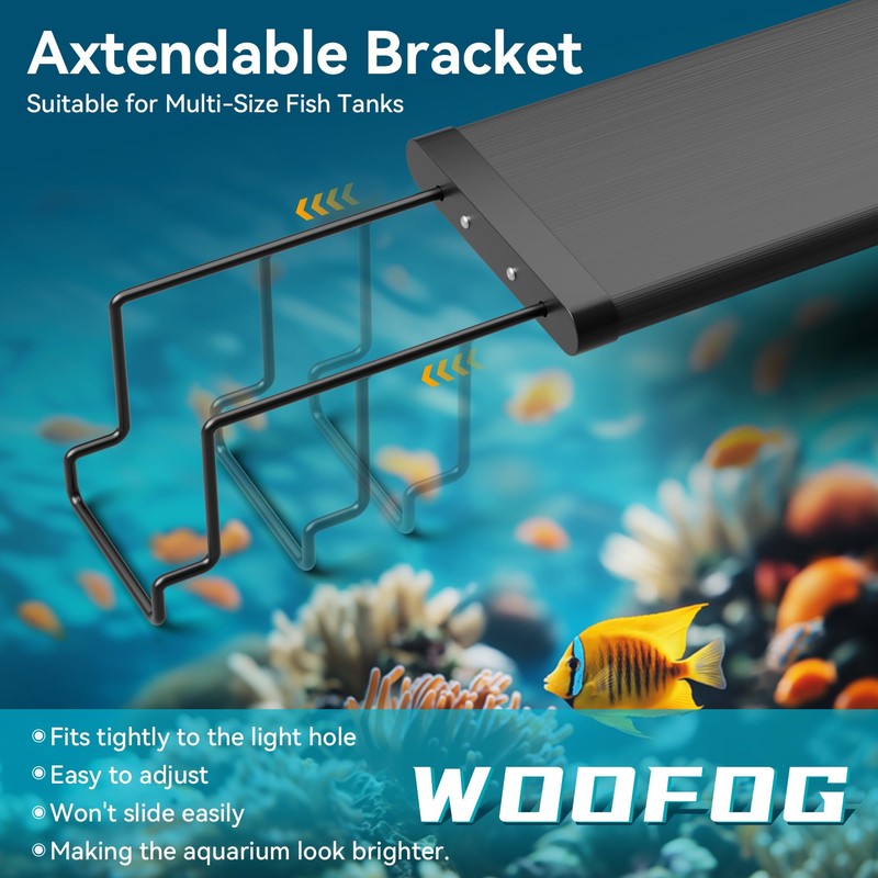 WooFog 2 Pcs Aquarium Light Riser for Rimmed/Rimless Tanks, Aquarium