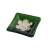 Small Dark Green Fused Glass Trinket Dish with Gold Embossed