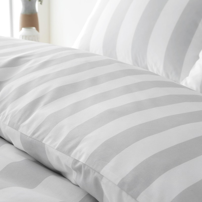 Catherine Lansfield Cove Stripe Reversible Single Duvet Cover Set with