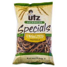 Utz Sourdough Specials Unsalted Pretzels (3, 16oz bags) - Variety Pack - Utz Potato Stix (1, 3.75oz bag) - Delicious, Crunchy, Gourmet Pretzels - 4 Items Total
