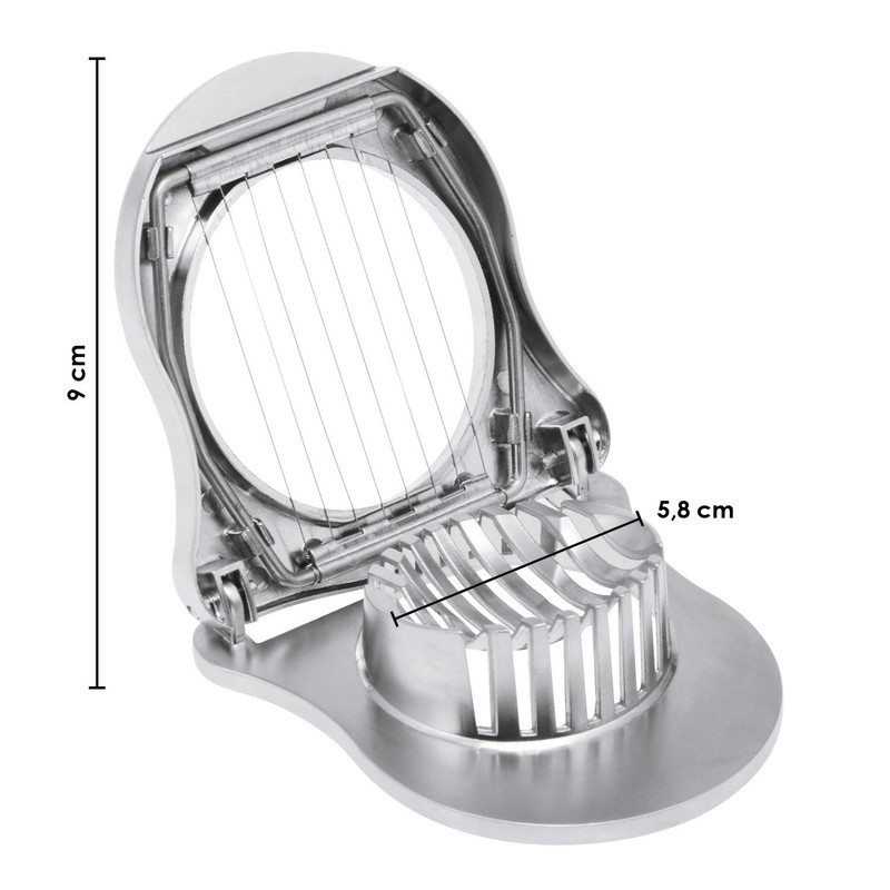 bremermann egg slicer, zinc alloy, soft-touch handles