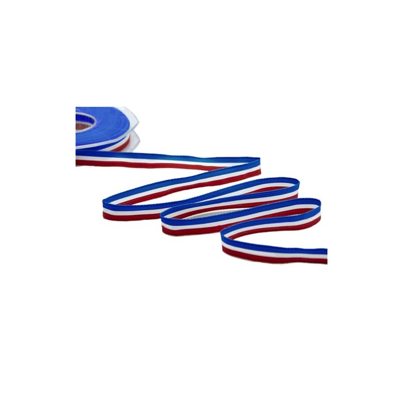 Furlanis French Flag Polyurethane Tri-Colour Satin Ribbon 25 Metri