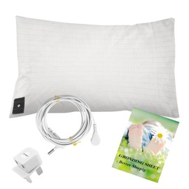 Earthing Grounding Pillowcase,Earthing Pillowcase with Conductive Silver Fiber,made from 95% cotton and 5% soft silver thread to fit a standard UK pillow,Regular Size,Grounding Features for Sleep