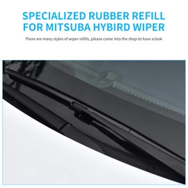 Wiper Blade Refill, 24''+19'' Windshield Wiper Refills 10 mm Fit for QX80 2014-2022, Fit for Armada 2017-2023 Rubber Refills 4 Pcs