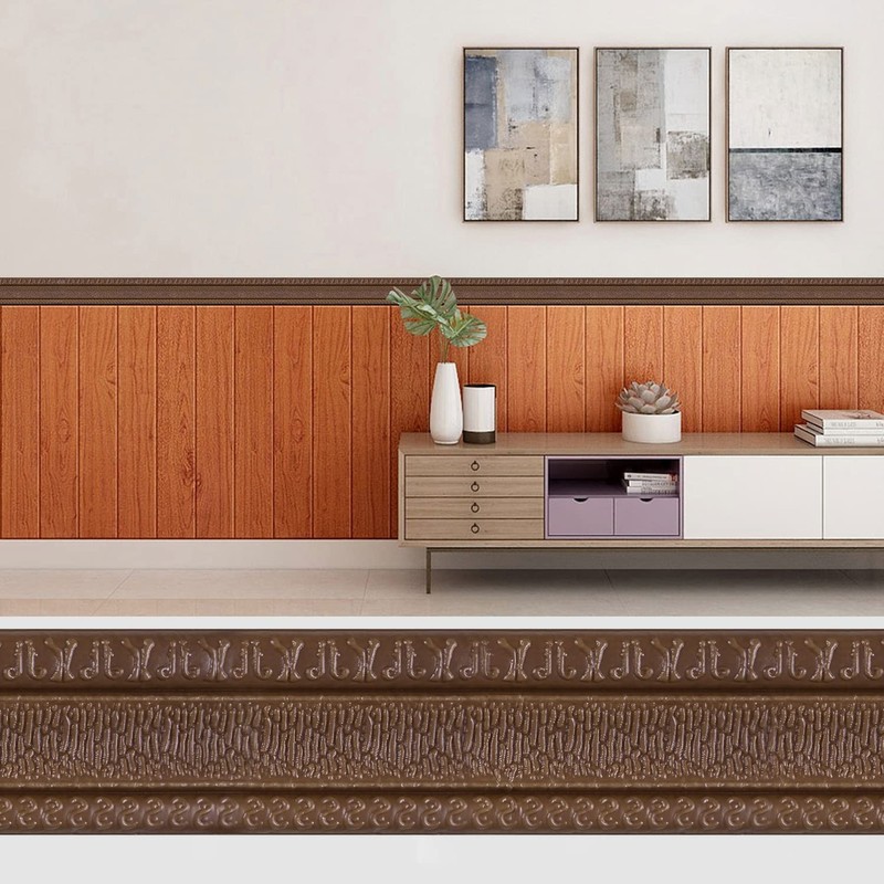 Yutianli Crown Molding Peel and Stick Wallpaper Border Flexible Wall