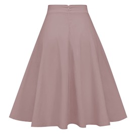 ZEZCLO Women's Dog Printed High Waist Poodle Skirt 50s Vintage Loose Fold Pleated A-line Zipper Skirts Light Purple XL