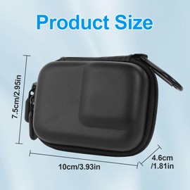 TPTGIAR Mini Case for DJI Osmo Action 5 Pro/4/3, Black Hard Shell Travel Bag with Lens Cap for DJI Osmo Action 5 Pro, Black Small Portable Accessories for Action Cameras, black, Simple style