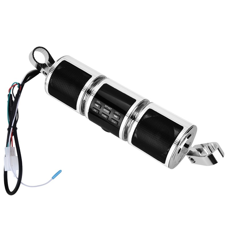 Motorcycle MP3 Music Player BT Audio Stereo Speaker FM Transmitter