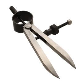 The Beadsmith Stainless Steel Divider Caliper – 3-Inch with Scriber Tips – Bow Spring and Adjusting Screw – for Measuring, Drawing, Drafting, and Leather, Wood, and Metal Work