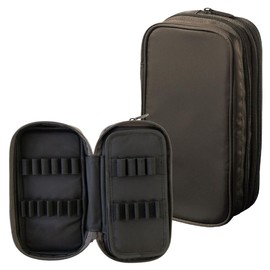 Lihit Lab XCOA Spread Double Pencil Case, Ash Brown A3801-9