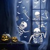 Halloween Window Stickers Reusable Halloween Skeleton Window Cling Stickers Halloween